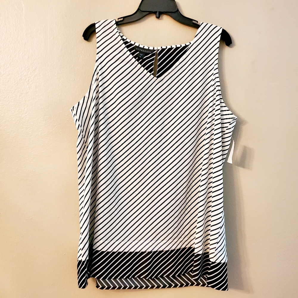 Attention Sleeveless Top NWT